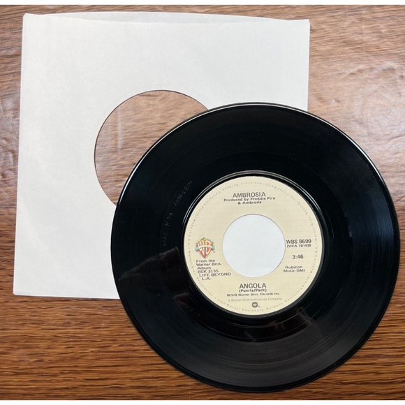 Ambrosia Life Beyond L.A. / Angola 45 Rock Pop 1978 Warner Bros 8699 - Picture 4 of 4